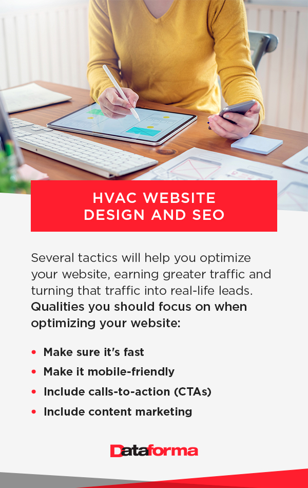 HVAC website design and SEO optimizations