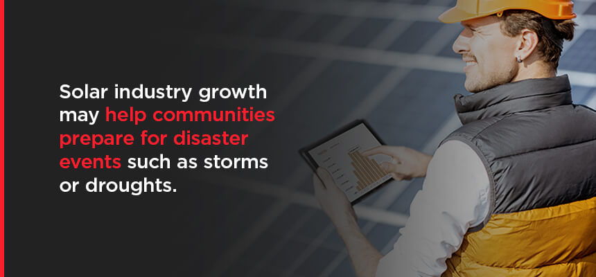solar growth helps prepare for disasters