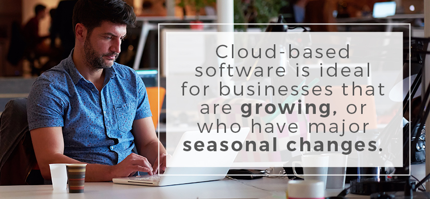 cloud based software is ideal for businesses that are growing