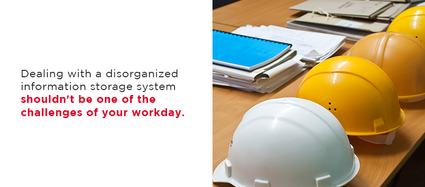 fix a disorganized information storage system for your roofing business