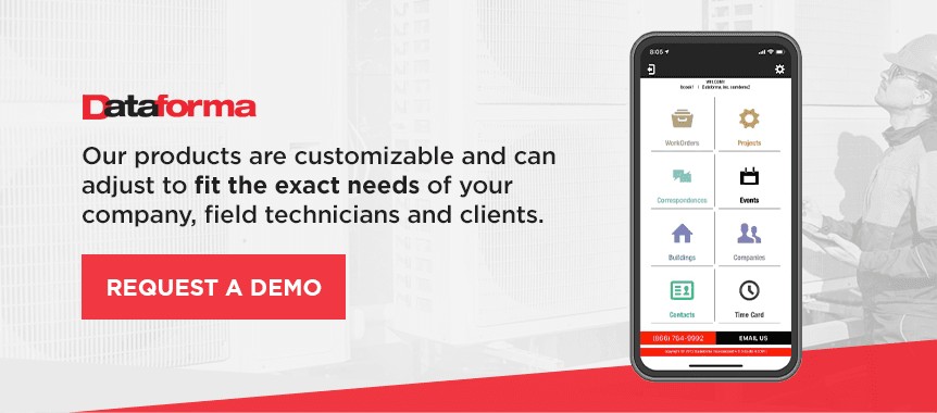 request a free demo of dataforma management software